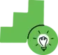 illustration of a green bar graph with a lightbulb on the bottom right